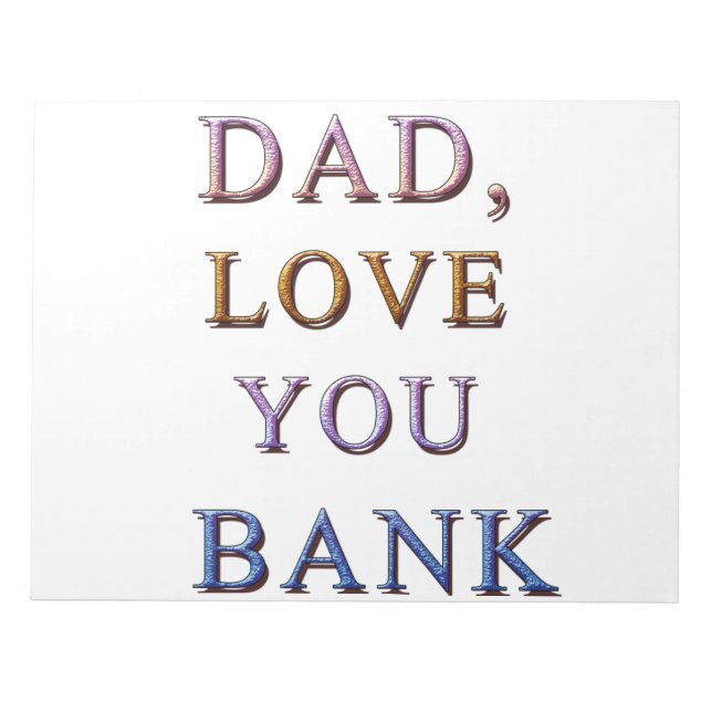 BLOC-NOTE PAPA, AIME-TOI BANQUE 1 (Devant)