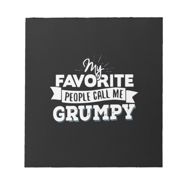 Bloc-note Papa Cadeau Mes Favoris Les Gens M'Appelent Grumpy (Devant)