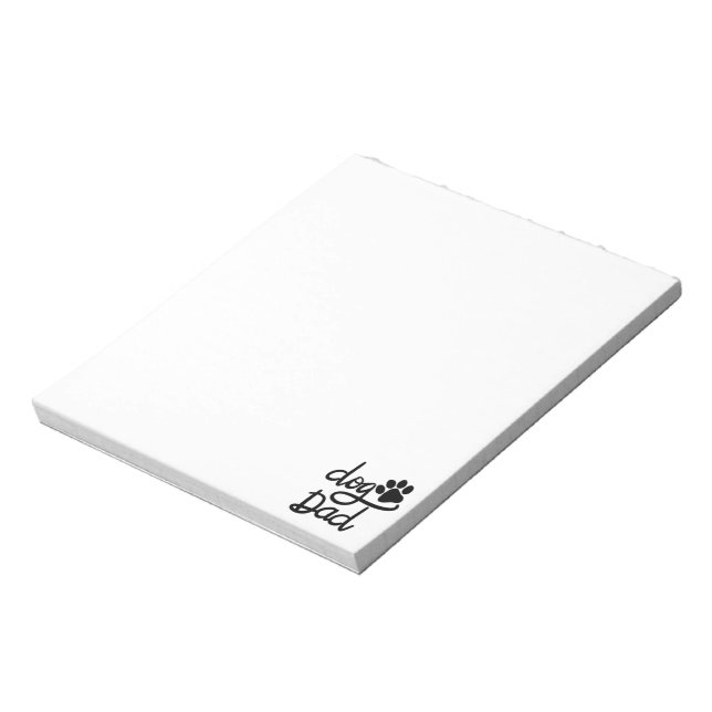 Bloc-note Papa Chien Empreinte de Patte de Chien Drôle (Tourné)