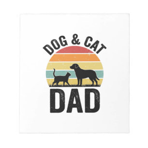 Bloc-note Papa Chien et Chat Vintage T-Shirt pour Amoureux d