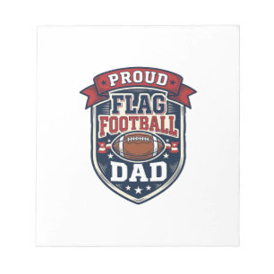Bloc-note Papa de football drapeau fier Badge vintage patrio