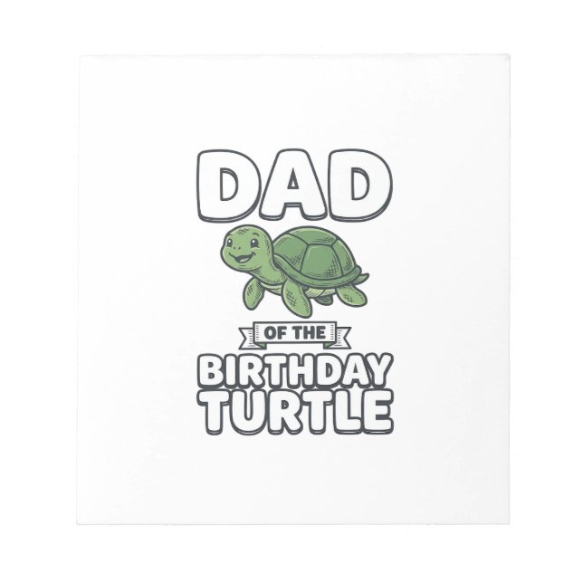 Bloc-note Papa de la tortue d'anniversaire Création drôle de (Devant)