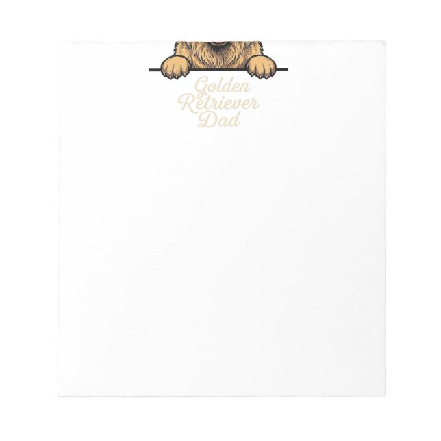 Bloc-note Papa Golden Retriever Gravure Vintage (Devant)