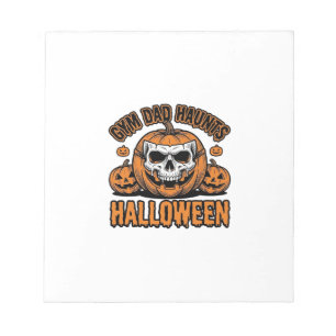 Bloc-note Papa Gymnastique Halloween Citrouille Vintage Crân