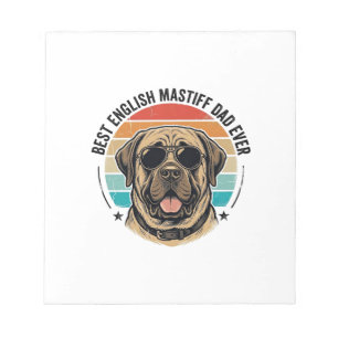 Bloc-note Papa Mastiff Anglais Vintage Coucher de soleil Chi