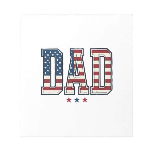 Bloc-note Papa patriote Drapeau américain Design vectoriel v (Devant)