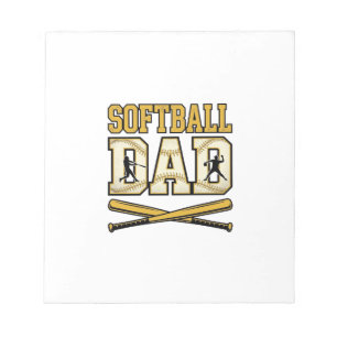 Bloc-note Papa Softball Gravure Vintage Batte Graphique_1