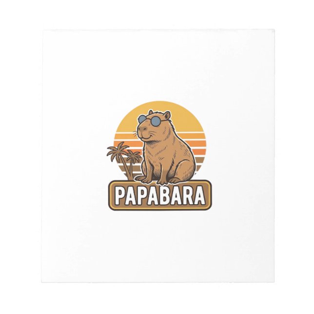 Bloc-note PAPABARA Conception vectorielle de papa capybara r (Devant)