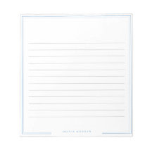 Papeterie à lignes avec une simple bordure bleue p