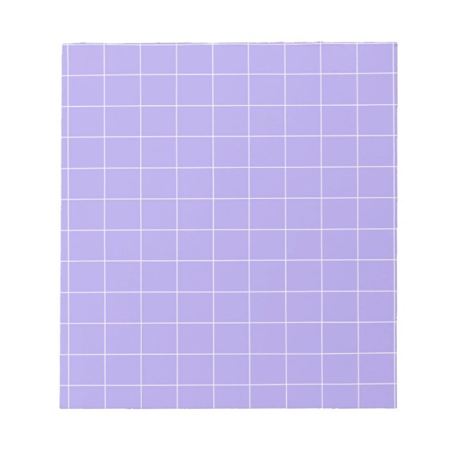 Bloc-note Papeterie classique à carreaux gingham violet (Devant)