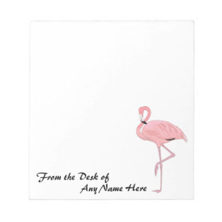Bloc-note Papeterie Flamant rose rose personnalisée