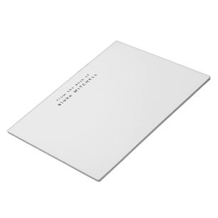 Bloc-note Papeterie grise simple monogramme moderne