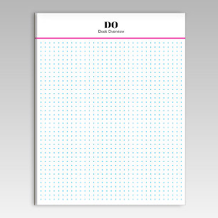Bloc-note Papeterie Monogramme Initiales Papier Pointillé Bl