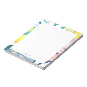 Bloc-note Papeterie personnalisée d'art abstrait tropical