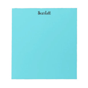 Bloc-note Papeterie personnalisée de couleur sarcelle pastel