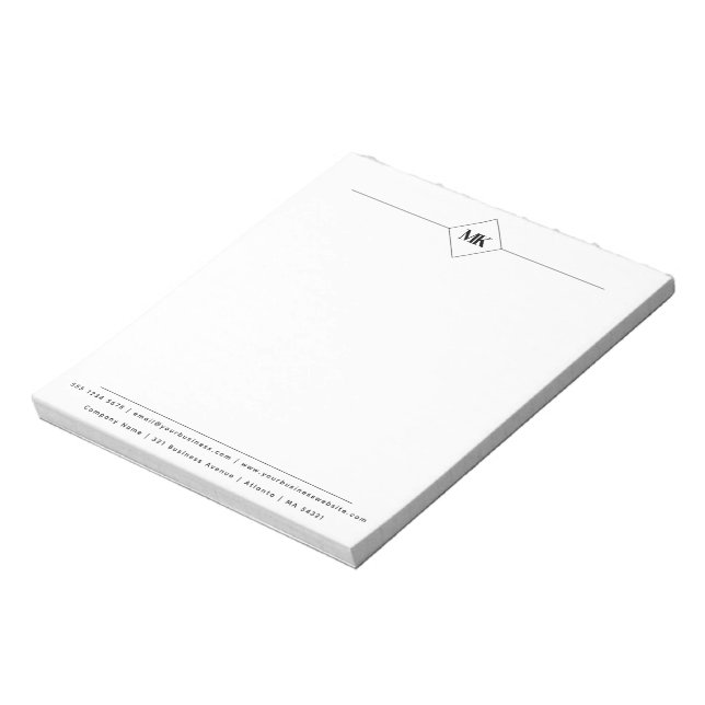 Bloc-note Papeterie professionnelle à monogramme personnalis (Tourné)