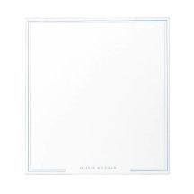 Papeterie simple avec bordure bleu poussiéreux per