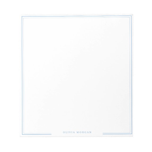 Bloc-note Papeterie simple avec bordure bleu poussiéreux per (Devant)