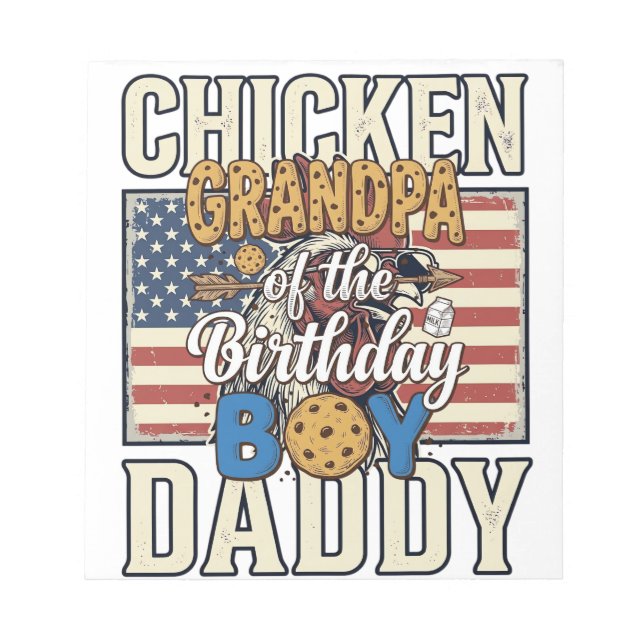 Bloc-note Papi du gâteau d'anniversaire garçon lait cookie T (Devant)
