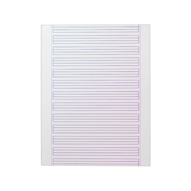 Bloc-note Papier à lettres allemand – 3 lignes avec cadre (Tourné)