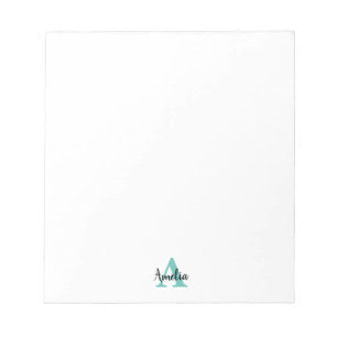 Bloc-note Papier à lettres monogramme personnalisé avec nom
