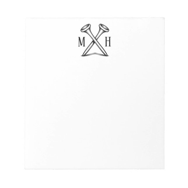 Bloc-note Papier à lettres personnalisé pour golf (Devant)