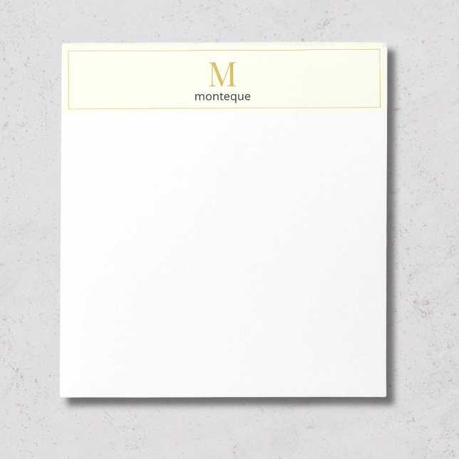Bloc-note Papier à lettres personnalisé sérif Luxe Crème Mon (Créateur téléchargé)
