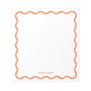Bloc-note Papier à lettres personnalisées Retro Wavy