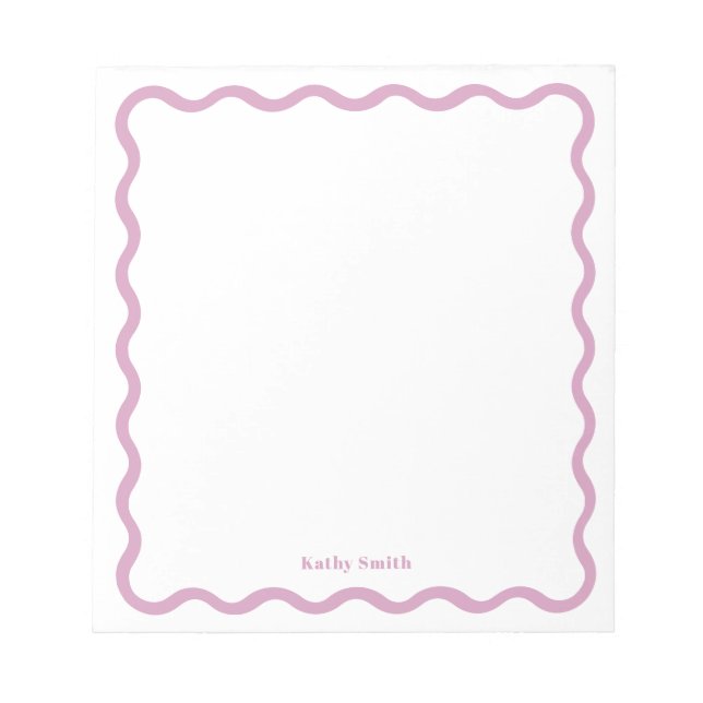 Bloc-note Papier à lettres personnalisées Retro Wavy (Devant)