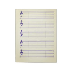 Bloc-note Papier à musique avec portée & tablature pour ukul