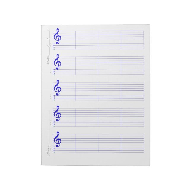 Bloc-note Papier à musique avec tablature pour Ukulélé – Mod (Tourné)