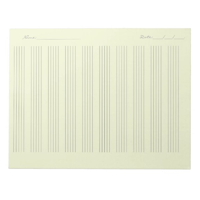 Bloc-note Papier à musique – Papier à musique imprimable (Devant)