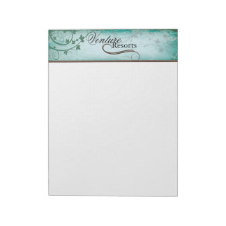 Bloc-note Papier à notes Turquoise de texture vintage avec d