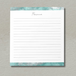 Bloc-note Papier décoratif personnalisé avec nom sur Marbre