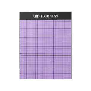 Bloc-note Papier grand format graphique violet personnalisé
