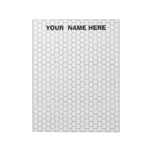 Bloc-note Papier graphique Hexagon grand format personnalisé