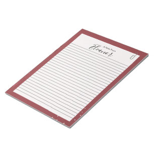Bloc-note Papier ligné personnalisé  