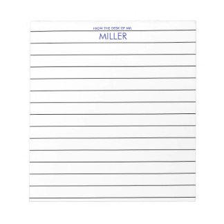 Bloc-note Papier ligné pour enseignant accrocheur du bureau