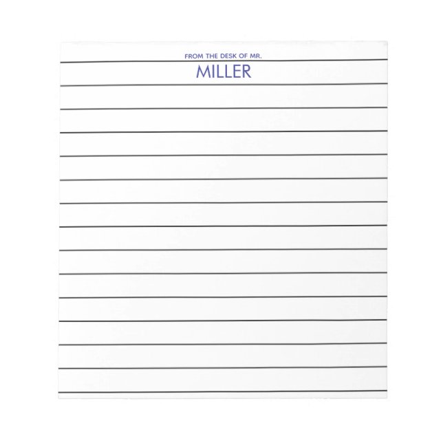 Bloc-note Papier ligné pour enseignant accrocheur du bureau  (Devant)