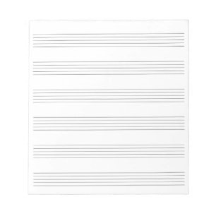 Bloc-note Papier manuscrit de musique avec 6 supports vierge