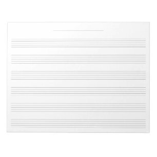 Bloc-note Papier manuscrit de musique large règle pour enfan