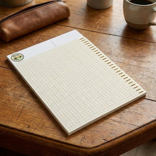 Bloc-note Papier millimétré personnalisé avec logo, Brun