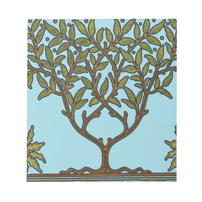 Bloc-note Papier peint frise d'arbre de William Morris (Devant)