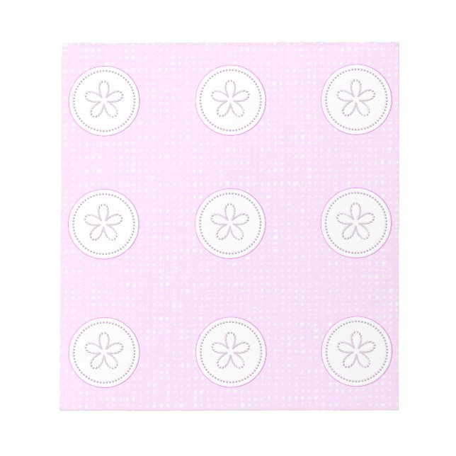 Bloc-note papier peint rose doux et romantique (Devant)