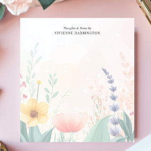 Bloc-note Papier personnalisé aquarelle fleurs sauvages past