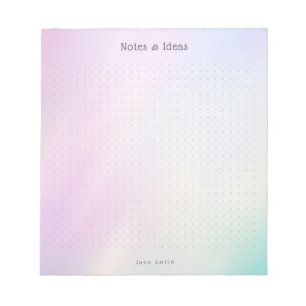 Bloc-note Papier personnalisé avec dégradé pastel esthétique