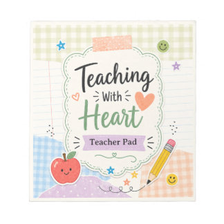 Bloc-note Papier Personnalisé Gingham Pastel Pour Enseigneme
