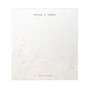 Bloc-note Papier personnalisé minimaliste à grille de points