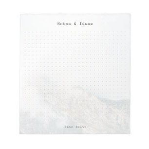 Bloc-note Papier personnalisé minimaliste à points Montagne