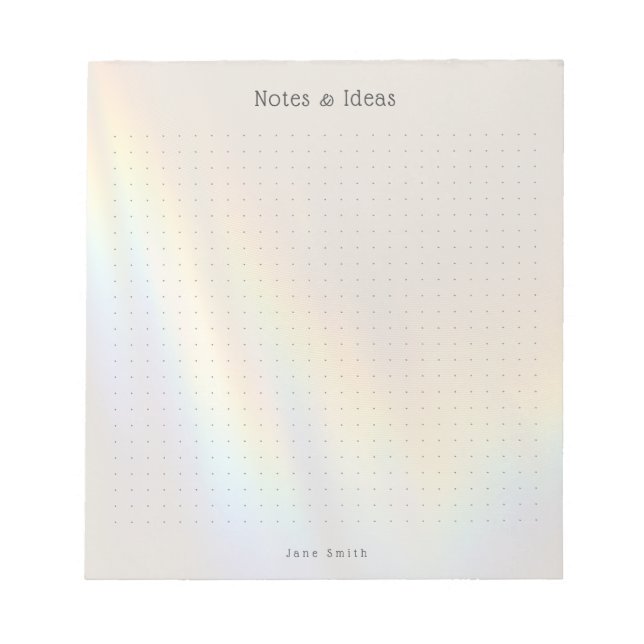 Bloc-note Papier quadrillé personnalisé avec prisme de coule (Devant)